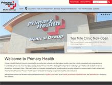 Tablet Screenshot of primaryhealth.com